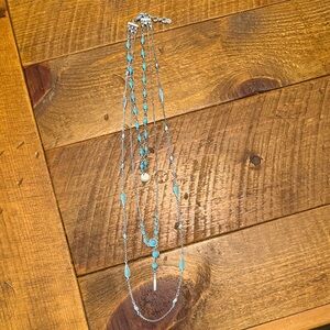 Elegant Silver and Turquoise Necklace